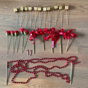 Christmas Tree Decorations in Red and Gold